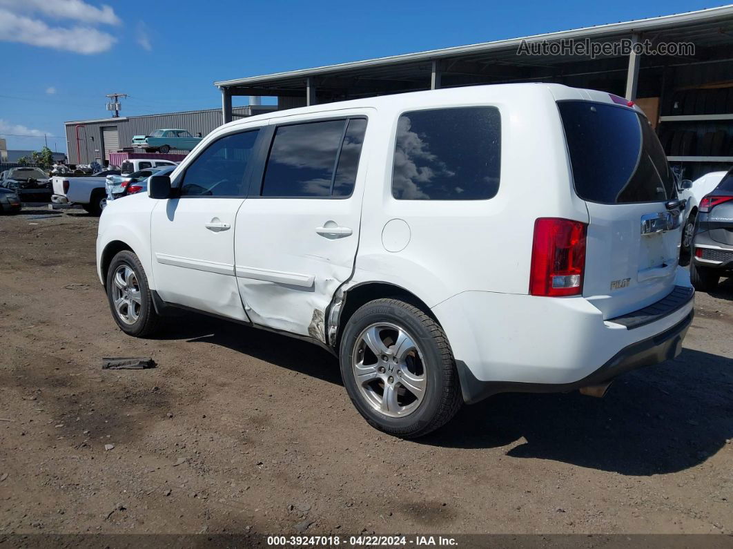 2015 Honda Pilot Ex-l White vin: 5FNYF3H50FB010783