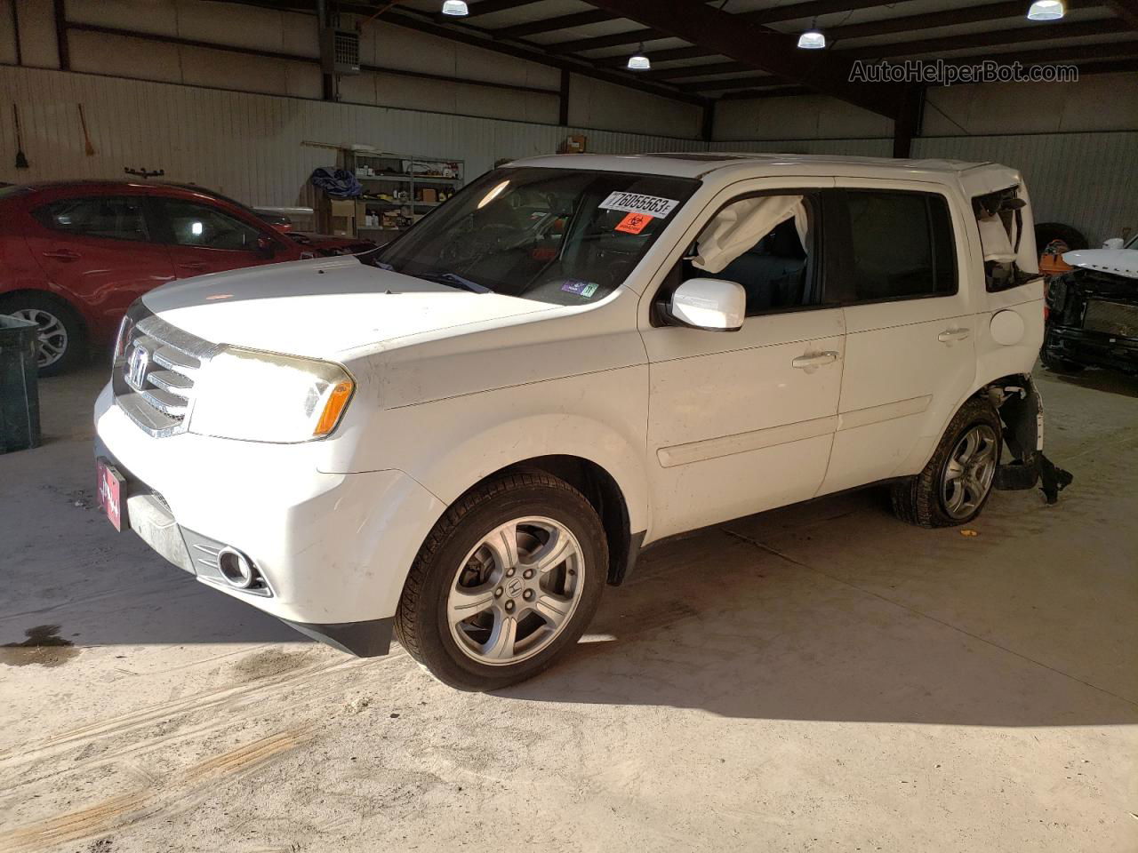 2015 Honda Pilot Exl White vin: 5FNYF3H50FB019385