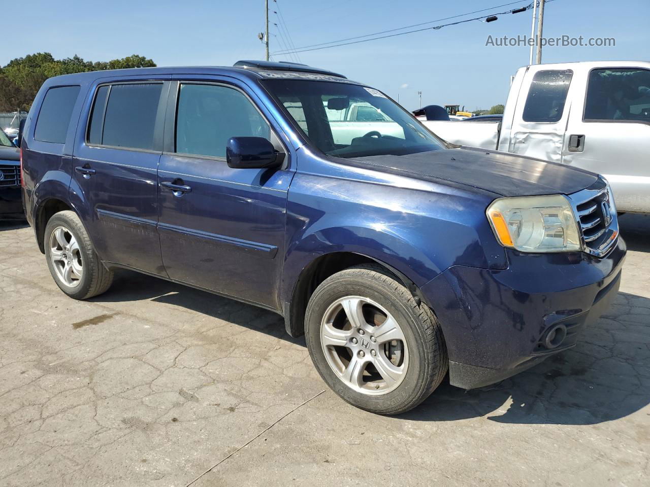 2013 Honda Pilot Exl Blue vin: 5FNYF3H51DB006710