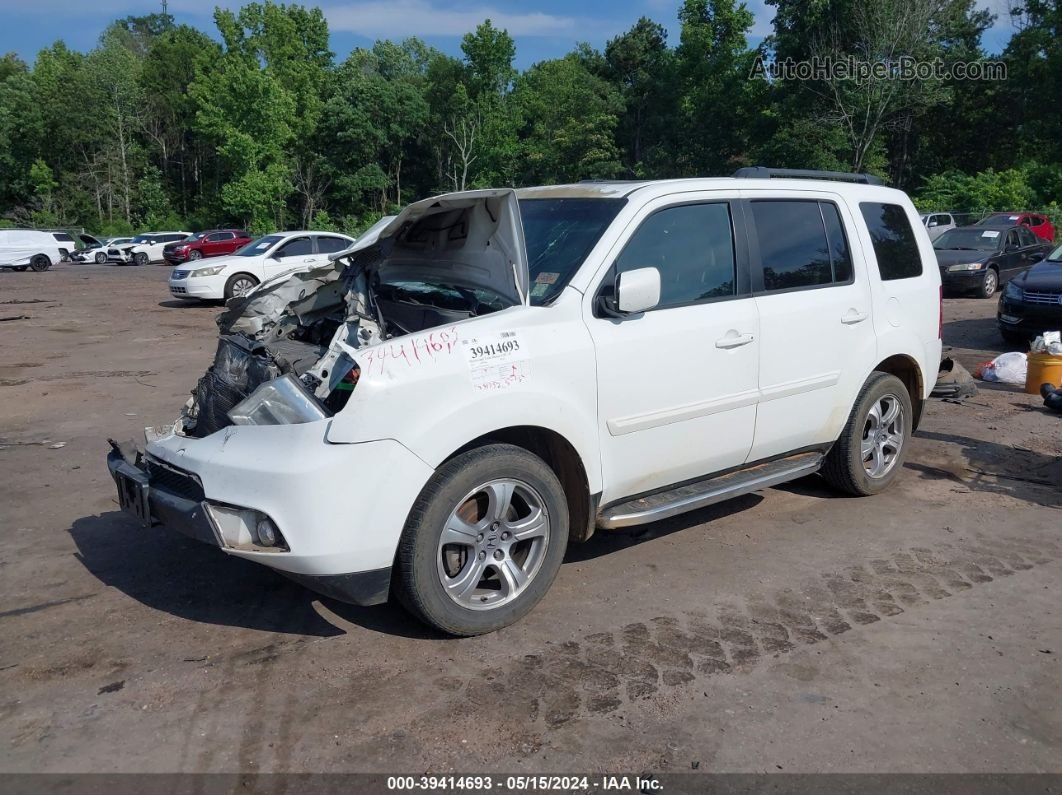 2013 Honda Pilot Ex-l White vin: 5FNYF3H51DB007906