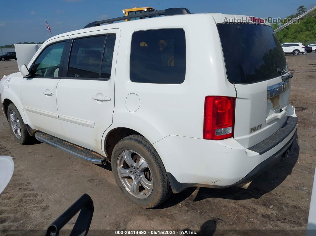 2013 Honda Pilot Ex-l White vin: 5FNYF3H51DB007906