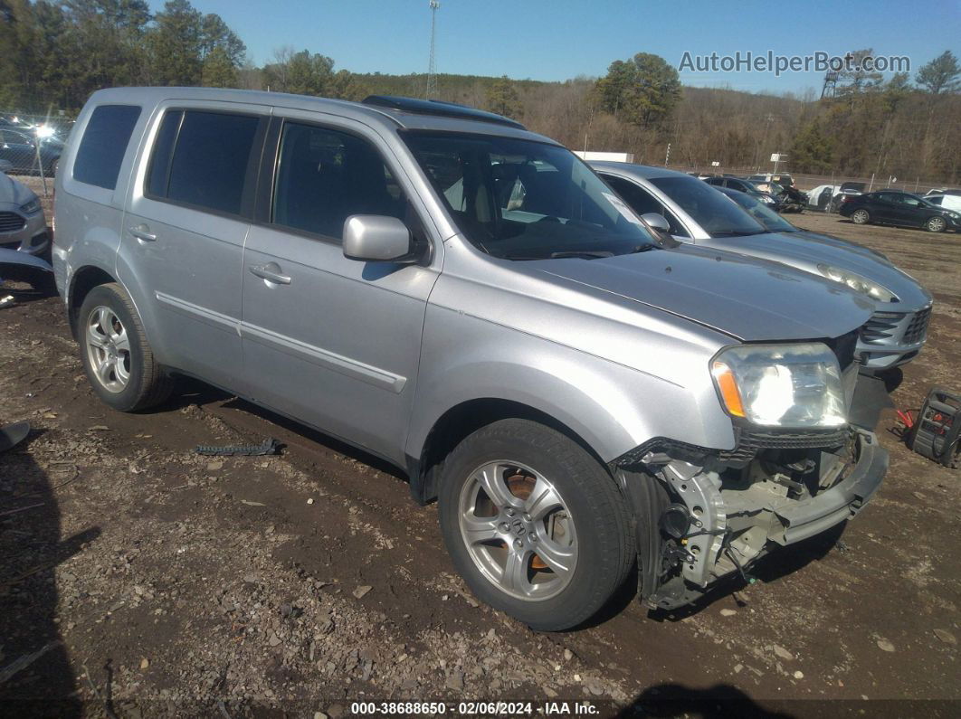 2013 Honda Pilot Ex-l Silver vin: 5FNYF3H51DB018498