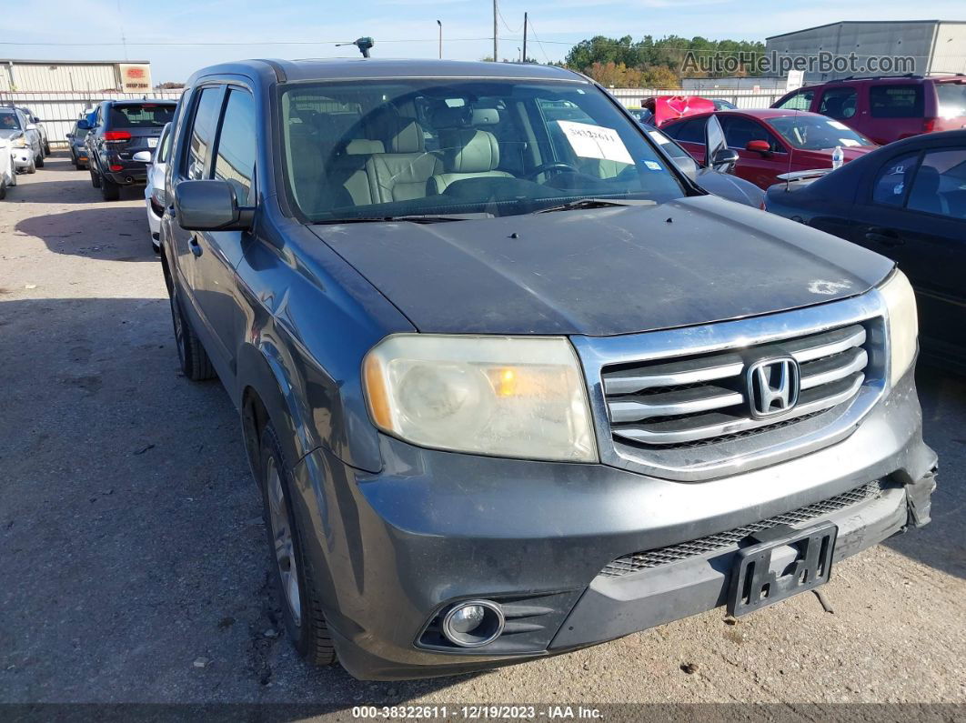 2013 Honda Pilot Ex-l Gray vin: 5FNYF3H51DB023300