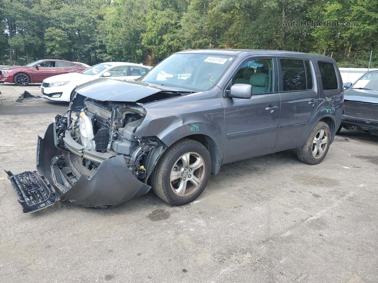 2015 Honda Pilot Exl Gray vin: 5FNYF3H51FB001042