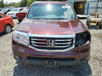 2015 Honda Pilot Exl Burgundy vin: 5FNYF3H51FB014552