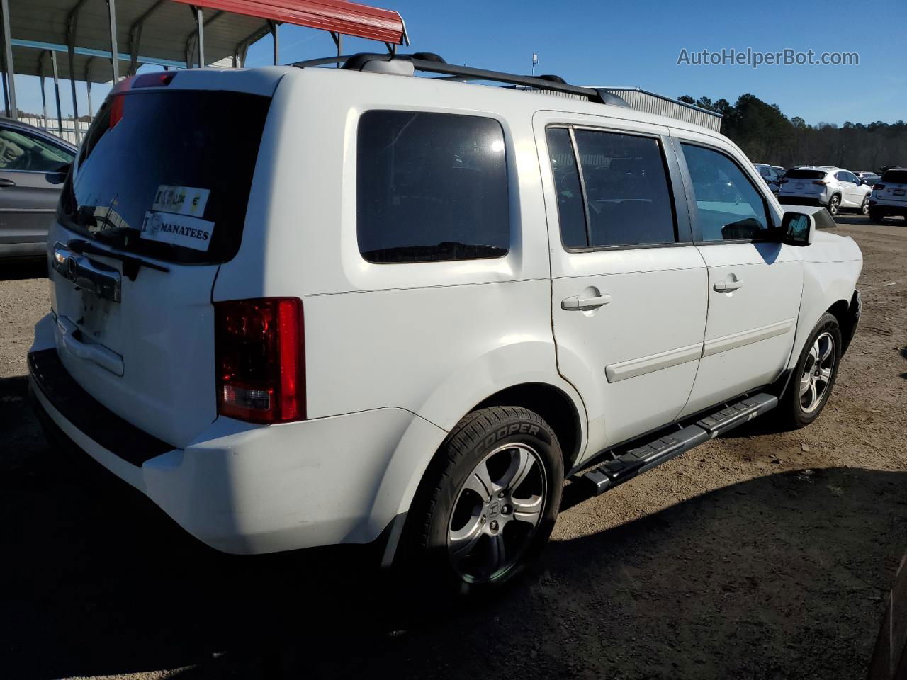 2013 Honda Pilot Exl Белый vin: 5FNYF3H52DB002634