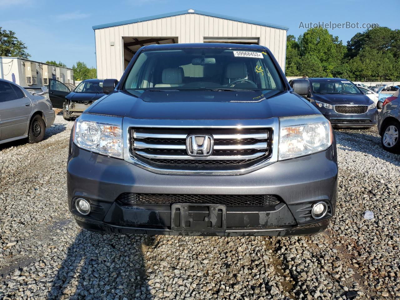 2013 Honda Pilot Exl Gray vin: 5FNYF3H52DB007025