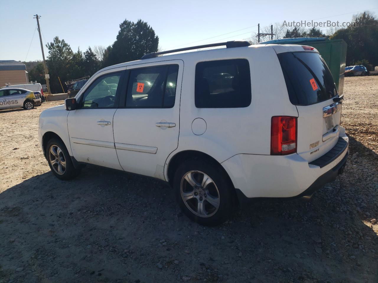 2013 Honda Pilot Exl White vin: 5FNYF3H52DB032507