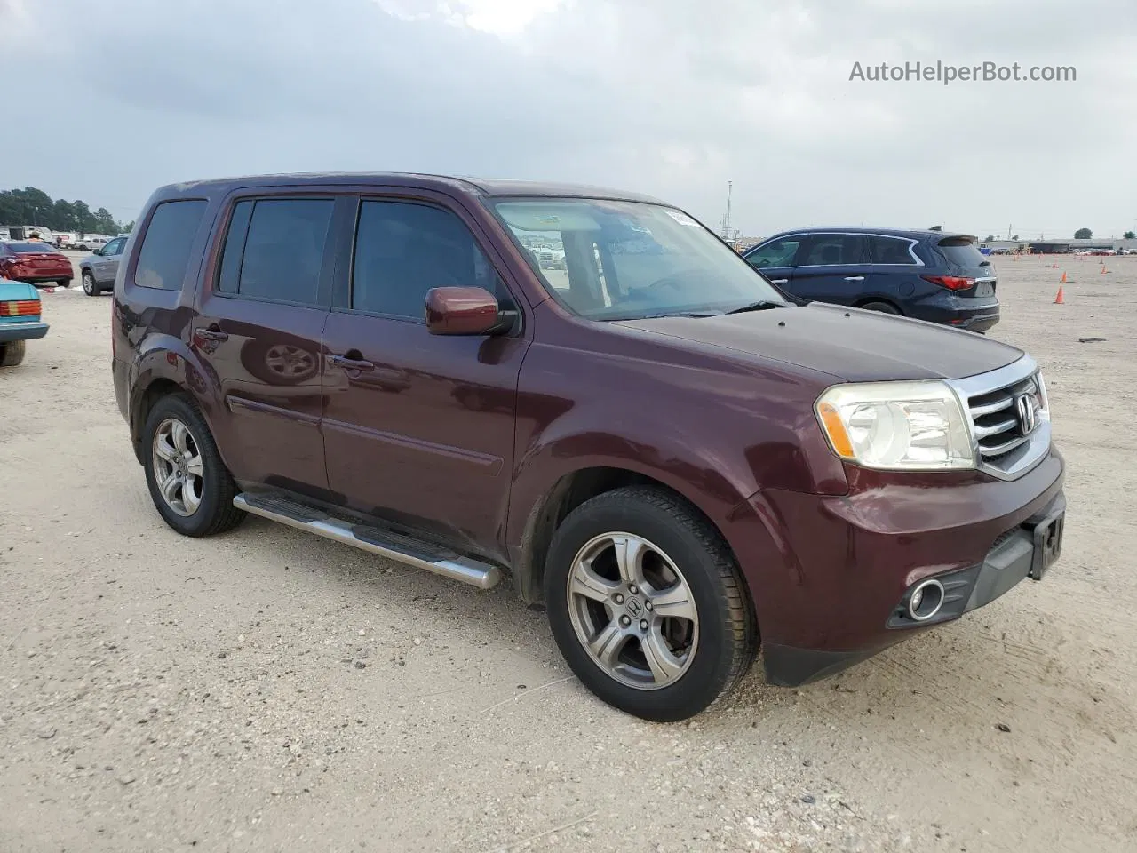 2013 Honda Pilot Exl Burgundy vin: 5FNYF3H52DB035939