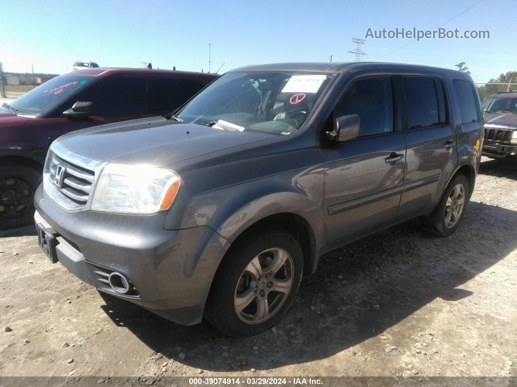 2013 Honda Pilot Ex-l Gray vin: 5FNYF3H52DB036766