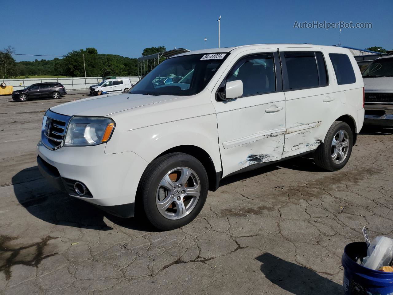 2015 Honda Pilot Exl White vin: 5FNYF3H52FB003690