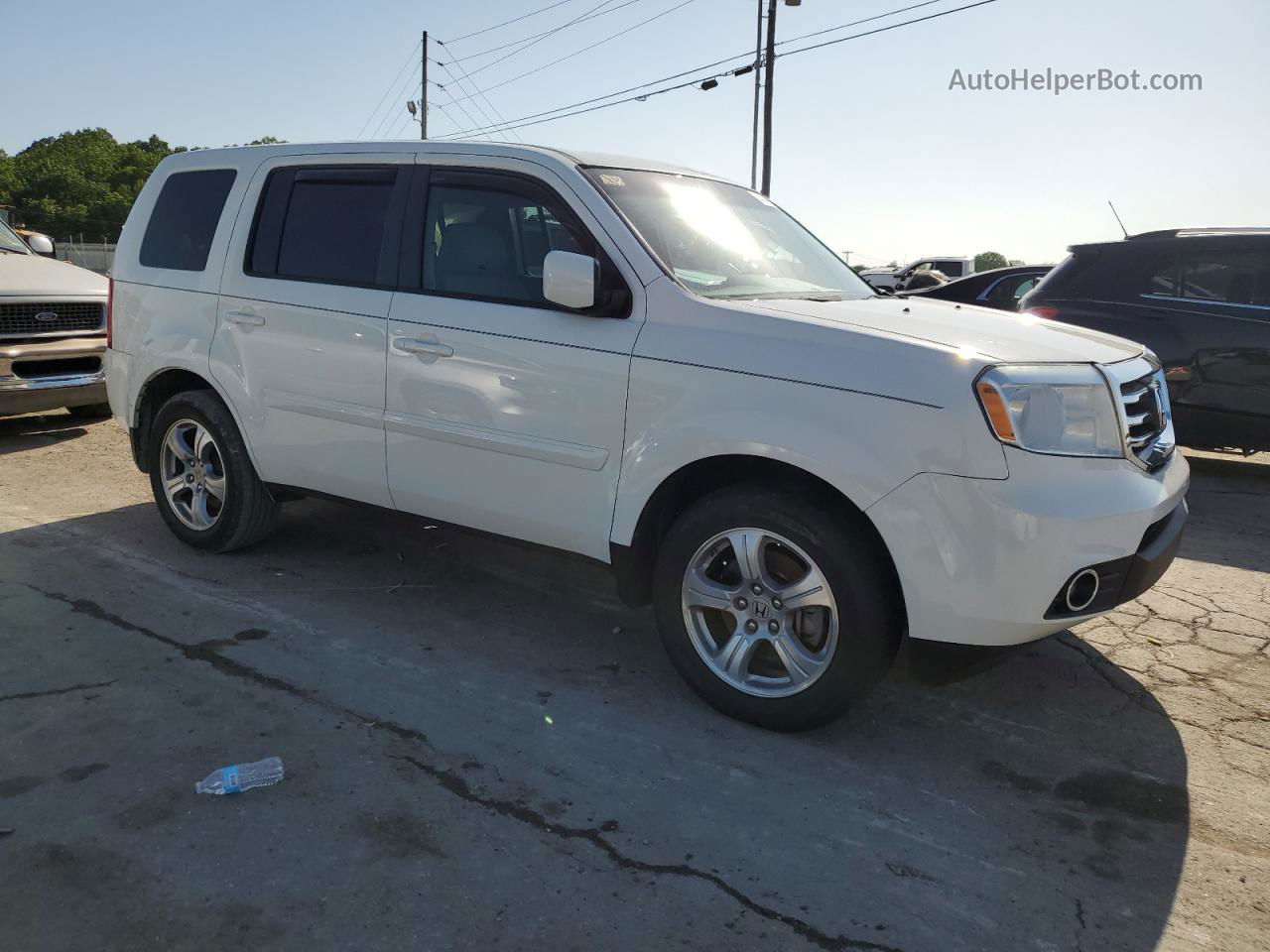 2015 Honda Pilot Exl White vin: 5FNYF3H52FB003690