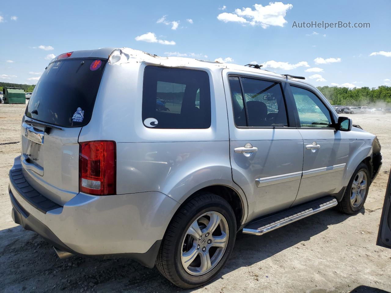 2013 Honda Pilot Exl Silver vin: 5FNYF3H53DB007339