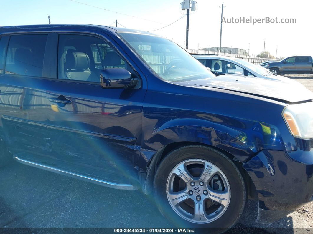 2013 Honda Pilot Ex-l Blue vin: 5FNYF3H53DB016512