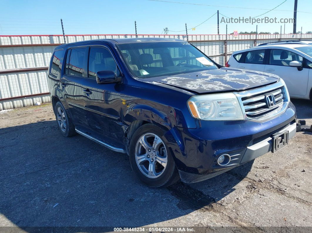 2013 Honda Pilot Ex-l Blue vin: 5FNYF3H53DB016512