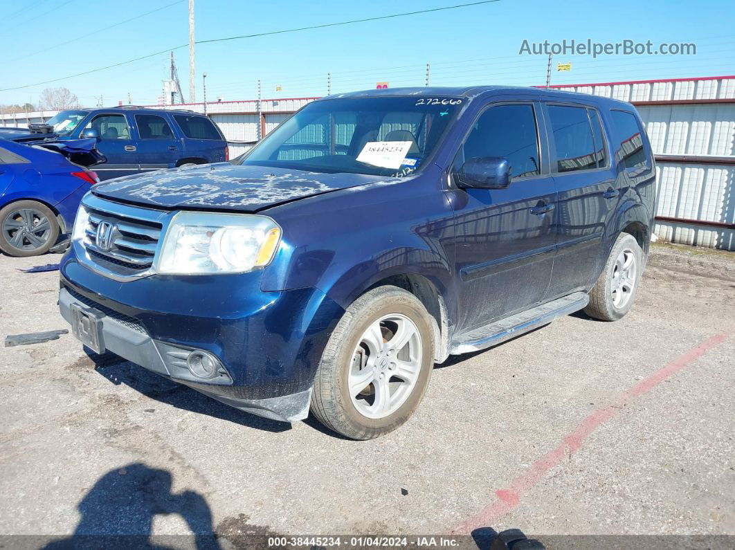 2013 Honda Pilot Ex-l Blue vin: 5FNYF3H53DB016512