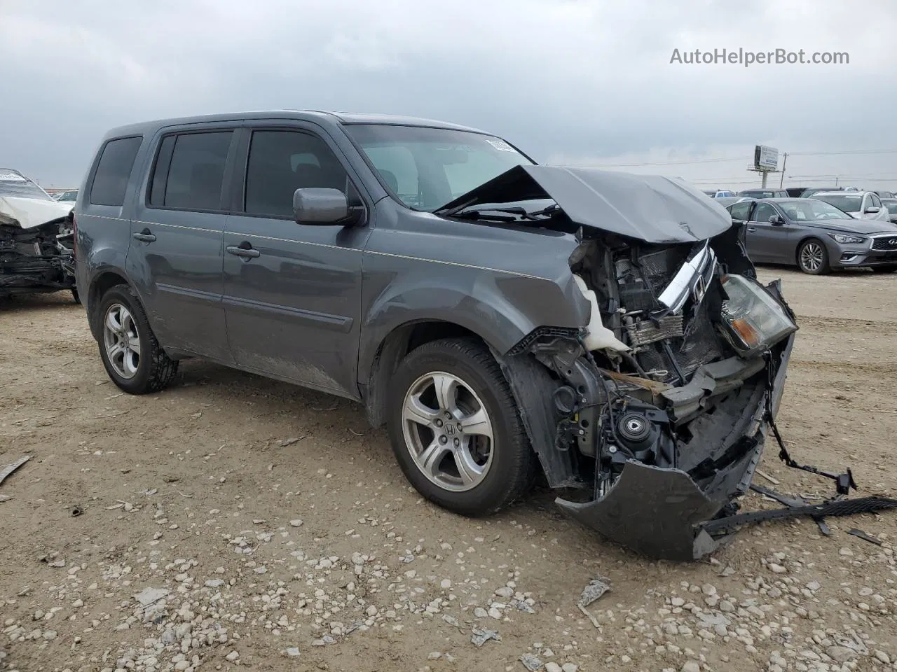 2013 Honda Pilot Exl Charcoal vin: 5FNYF3H53DB028160