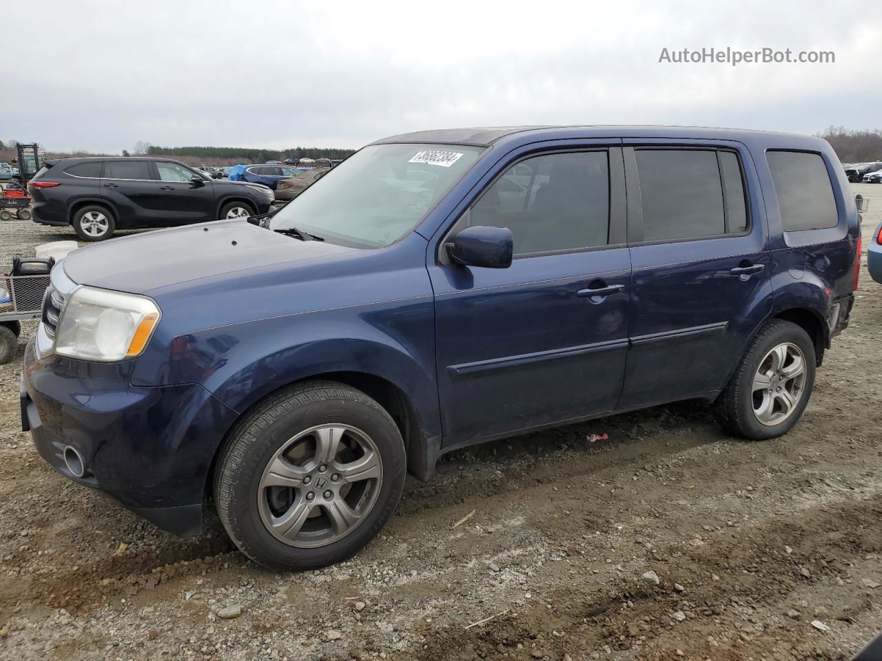 2013 Honda Pilot Exl Blue vin: 5FNYF3H53DB029440