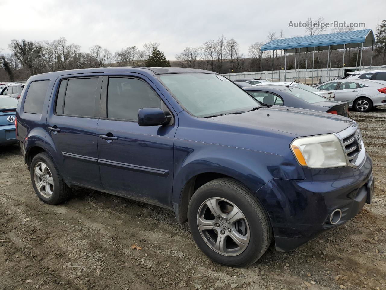 2013 Honda Pilot Exl Blue vin: 5FNYF3H53DB029440