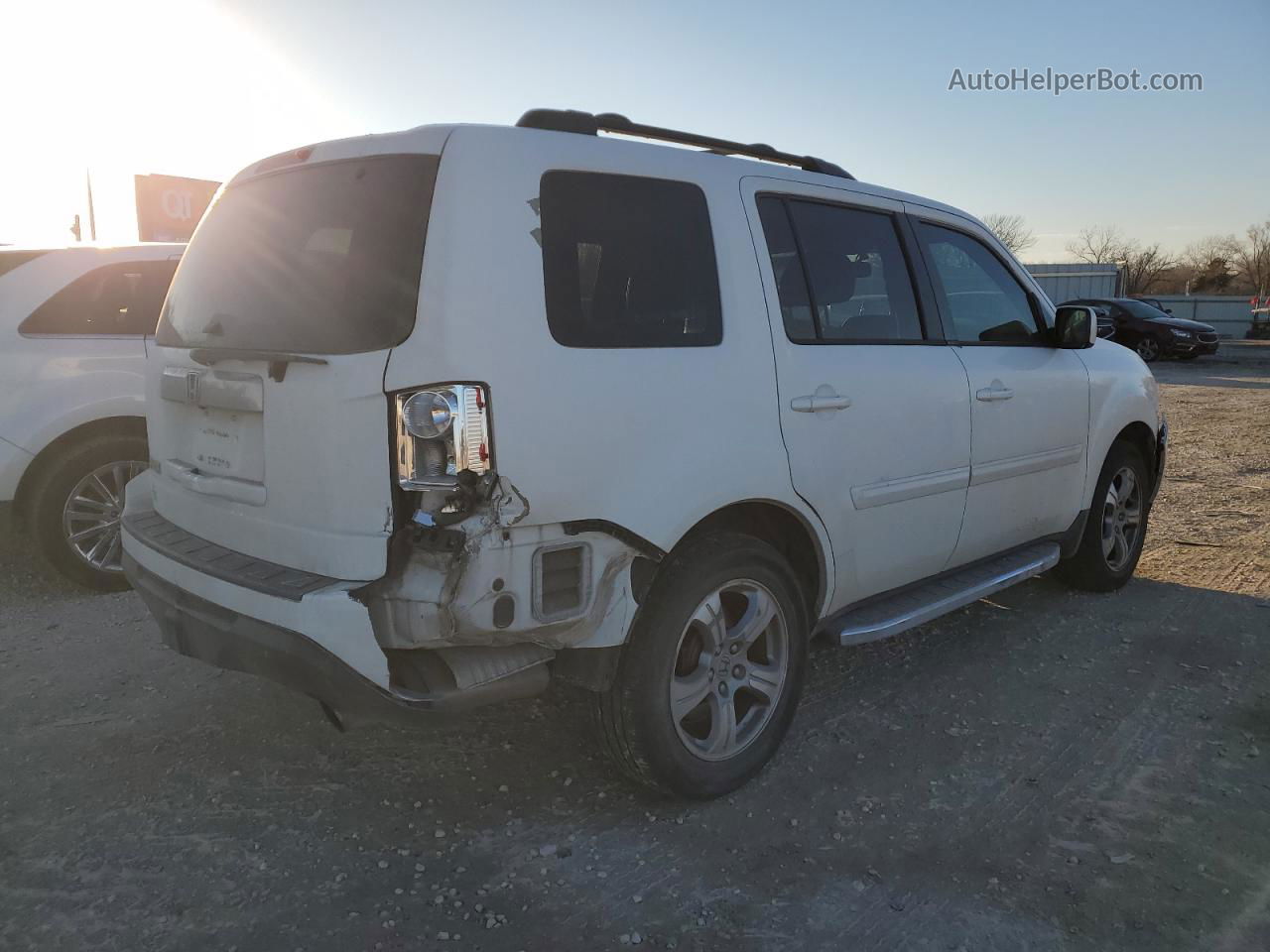 2013 Honda Pilot Exl White vin: 5FNYF3H53DB039417