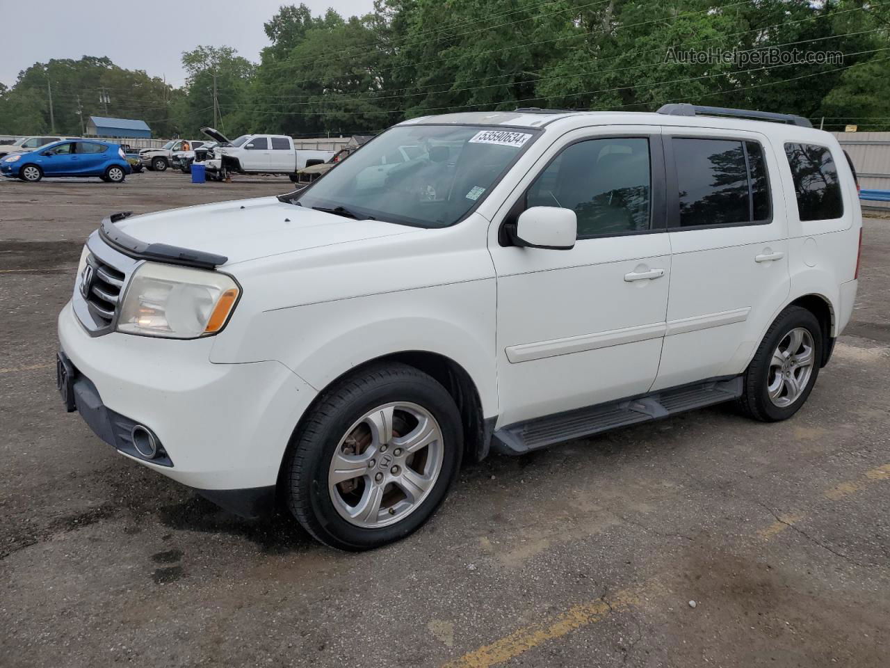 2015 Honda Pilot Exl White vin: 5FNYF3H53FB006419