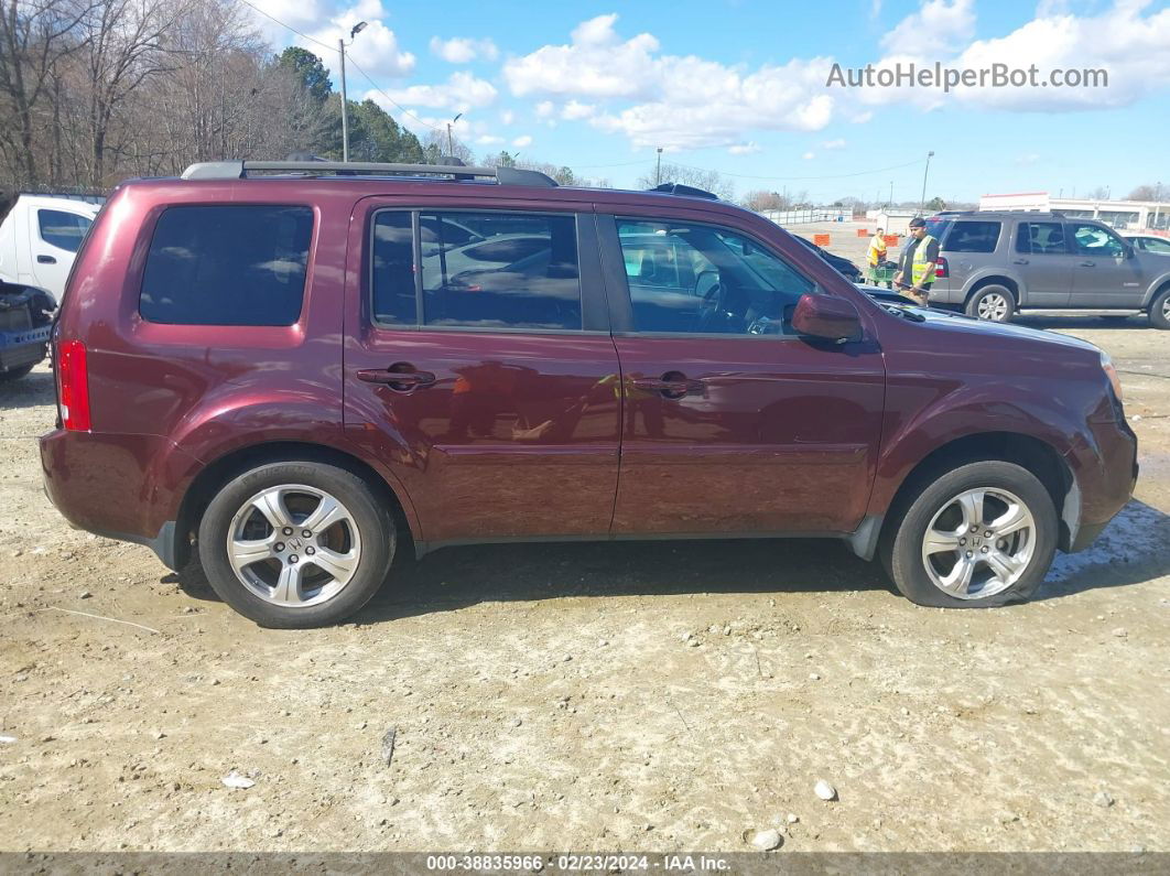 2013 Honda Pilot Ex-l Burgundy vin: 5FNYF3H54DB034095