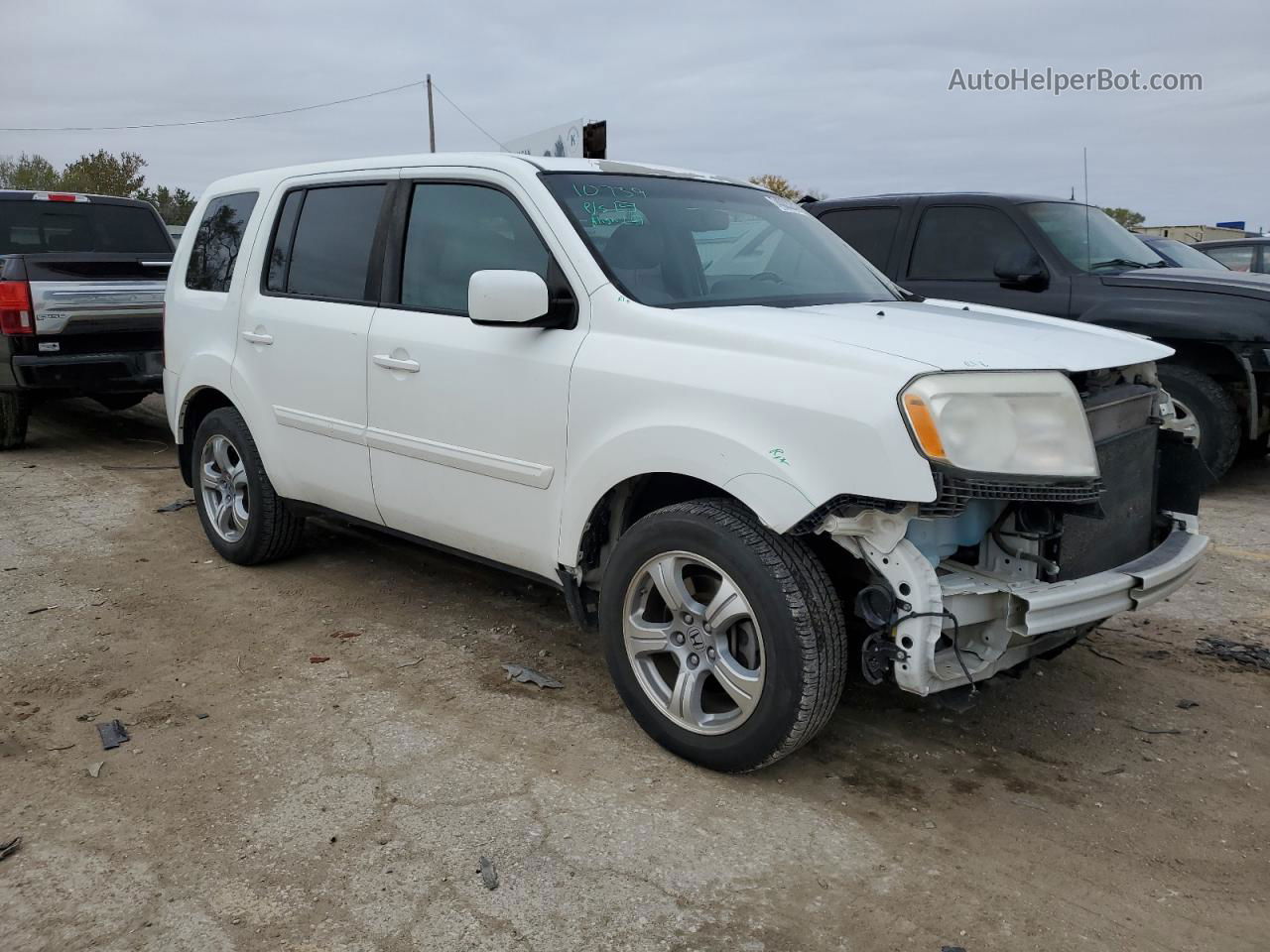 2015 Honda Pilot Exl White vin: 5FNYF3H54FB003609