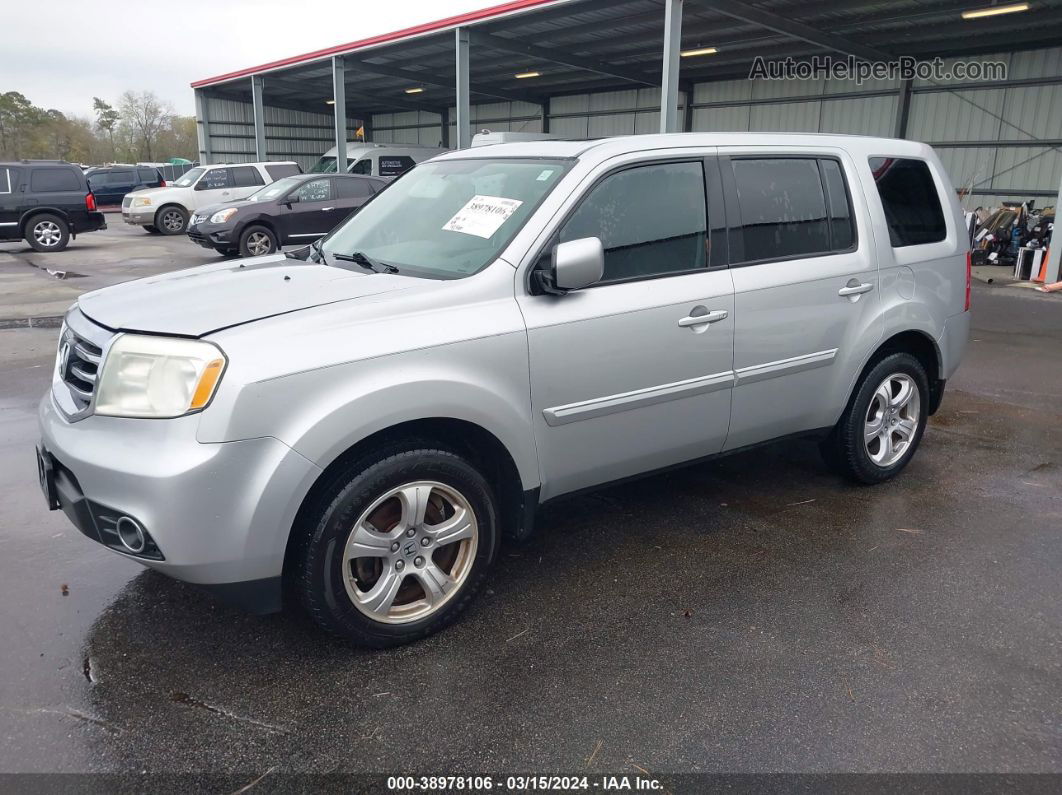 2013 Honda Pilot Ex-l Silver vin: 5FNYF3H55DB015572