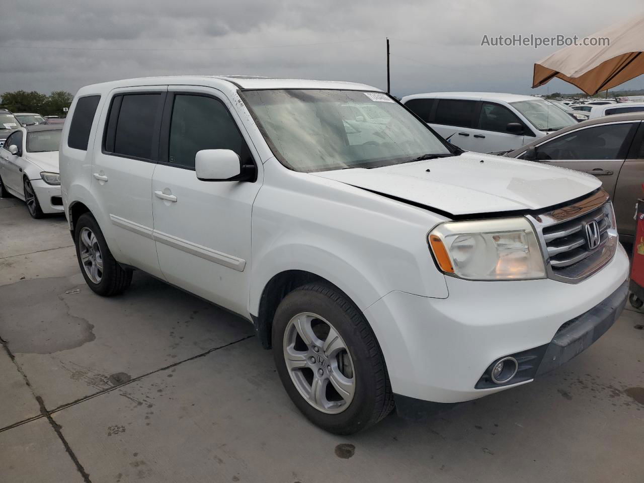 2013 Honda Pilot Exl White vin: 5FNYF3H55DB017113