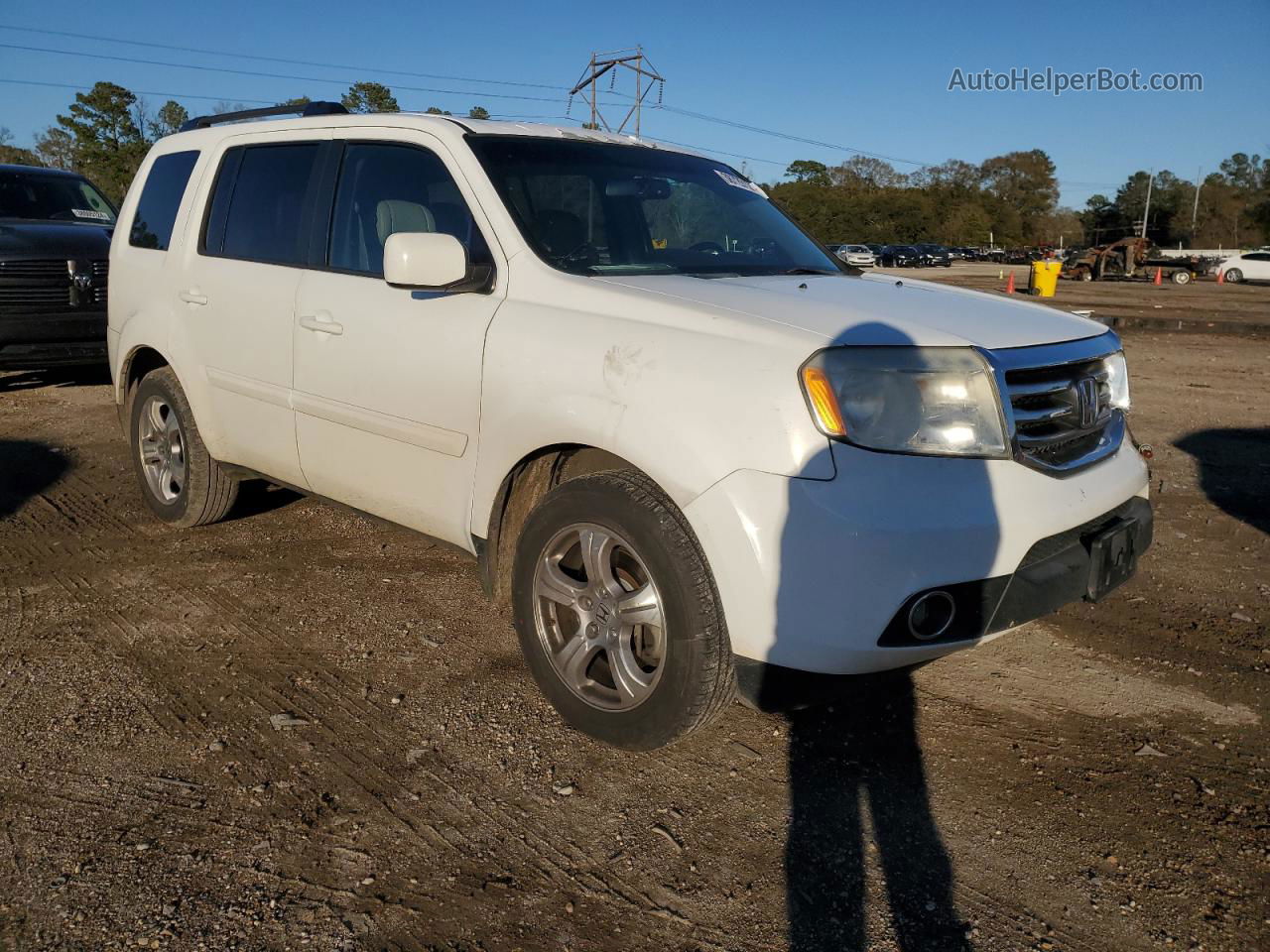 2013 Honda Pilot Exl White vin: 5FNYF3H57DB004329