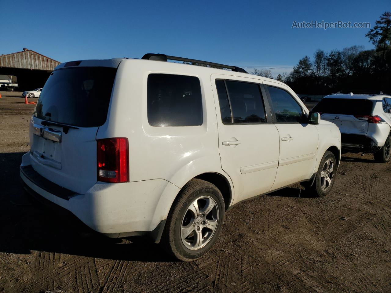 2013 Honda Pilot Exl White vin: 5FNYF3H57DB004329