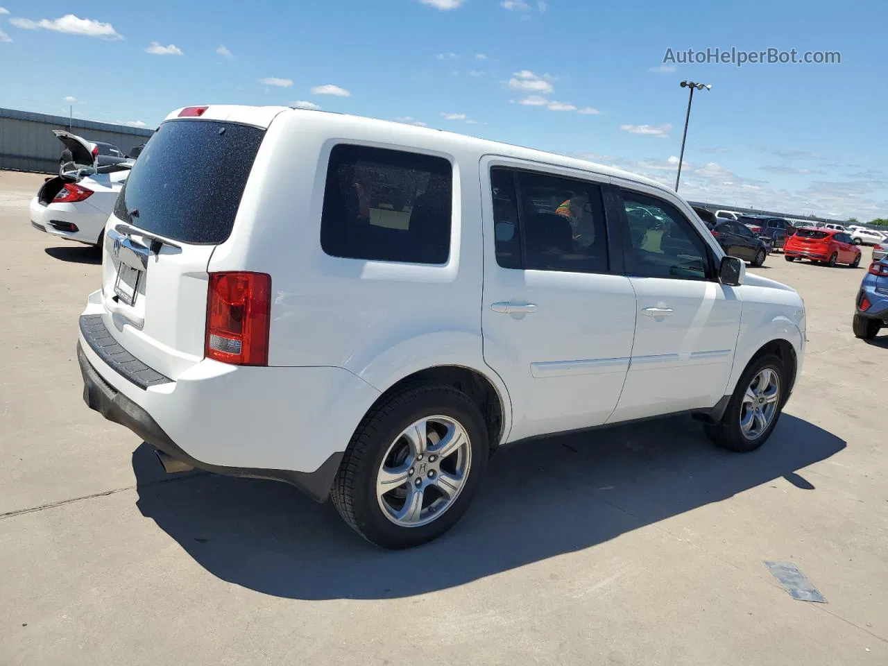 2013 Honda Pilot Exl White vin: 5FNYF3H58DB028509