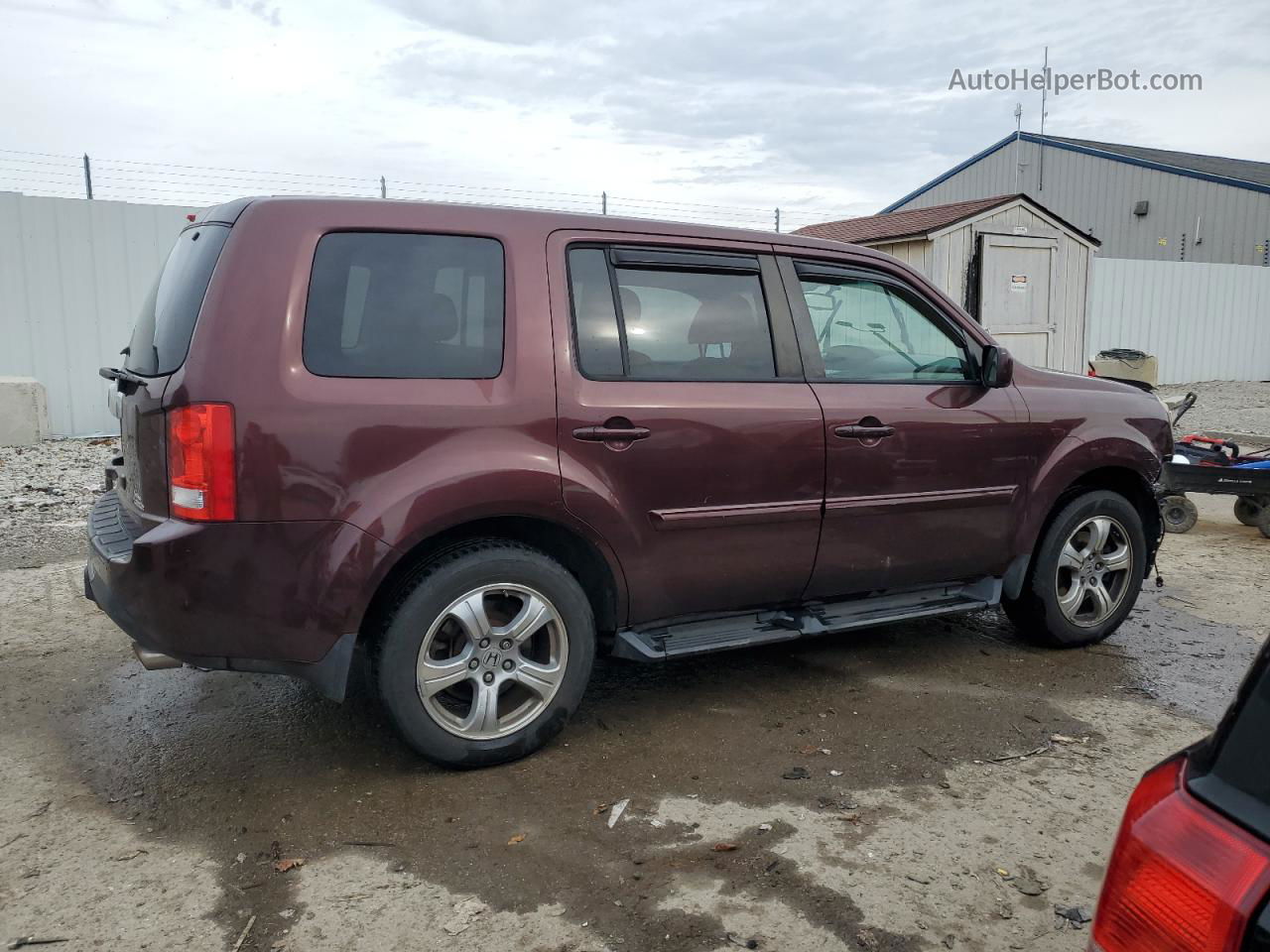 2013 Honda Pilot Exl Burgundy vin: 5FNYF3H58DB032852