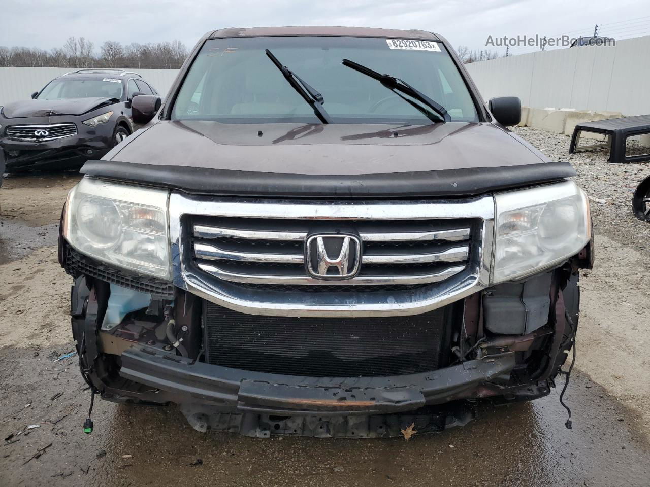 2013 Honda Pilot Exl Burgundy vin: 5FNYF3H58DB032852