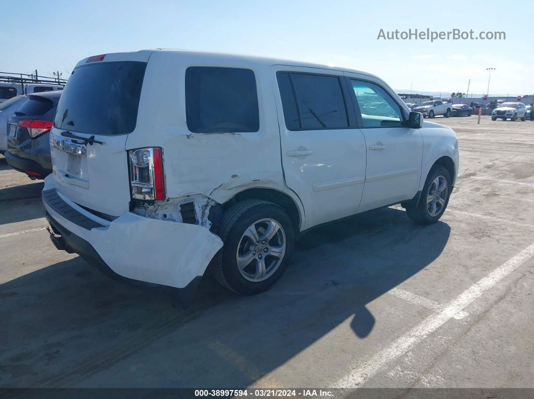 2015 Honda Pilot Ex-l White vin: 5FNYF3H58FB012779