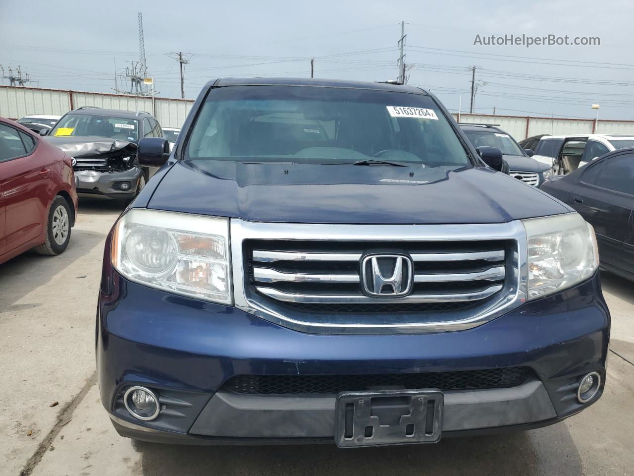 2015 Honda Pilot Exl Синий vin: 5FNYF3H58FB019070