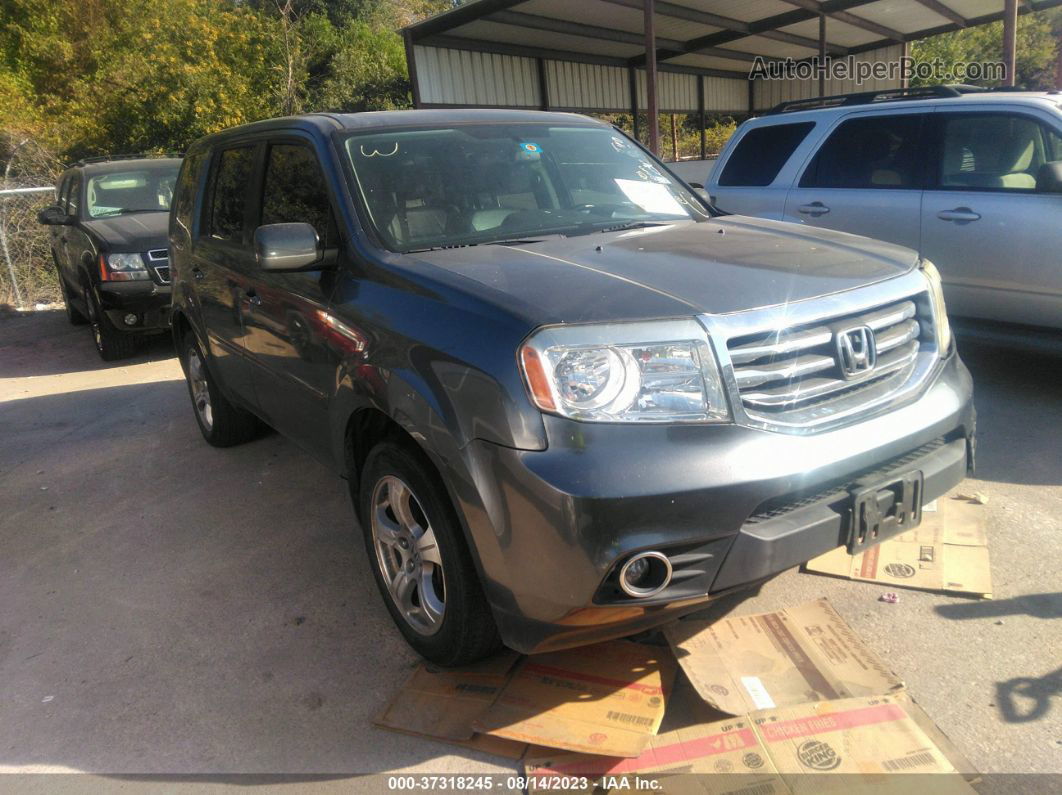 2013 Honda Pilot Ex-l Gray vin: 5FNYF3H59DB006115