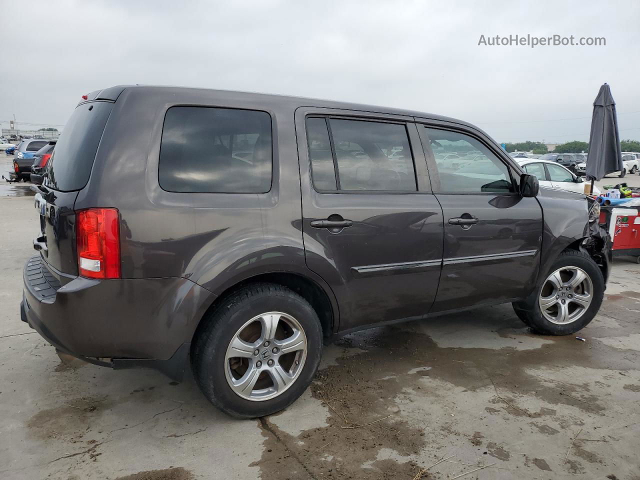 2013 Honda Pilot Exl Gray vin: 5FNYF3H59DB010973