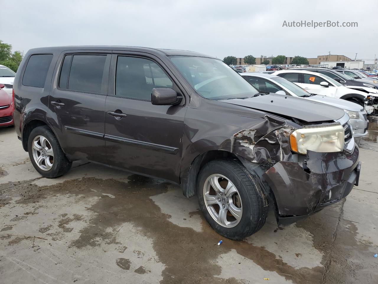 2013 Honda Pilot Exl Gray vin: 5FNYF3H59DB010973