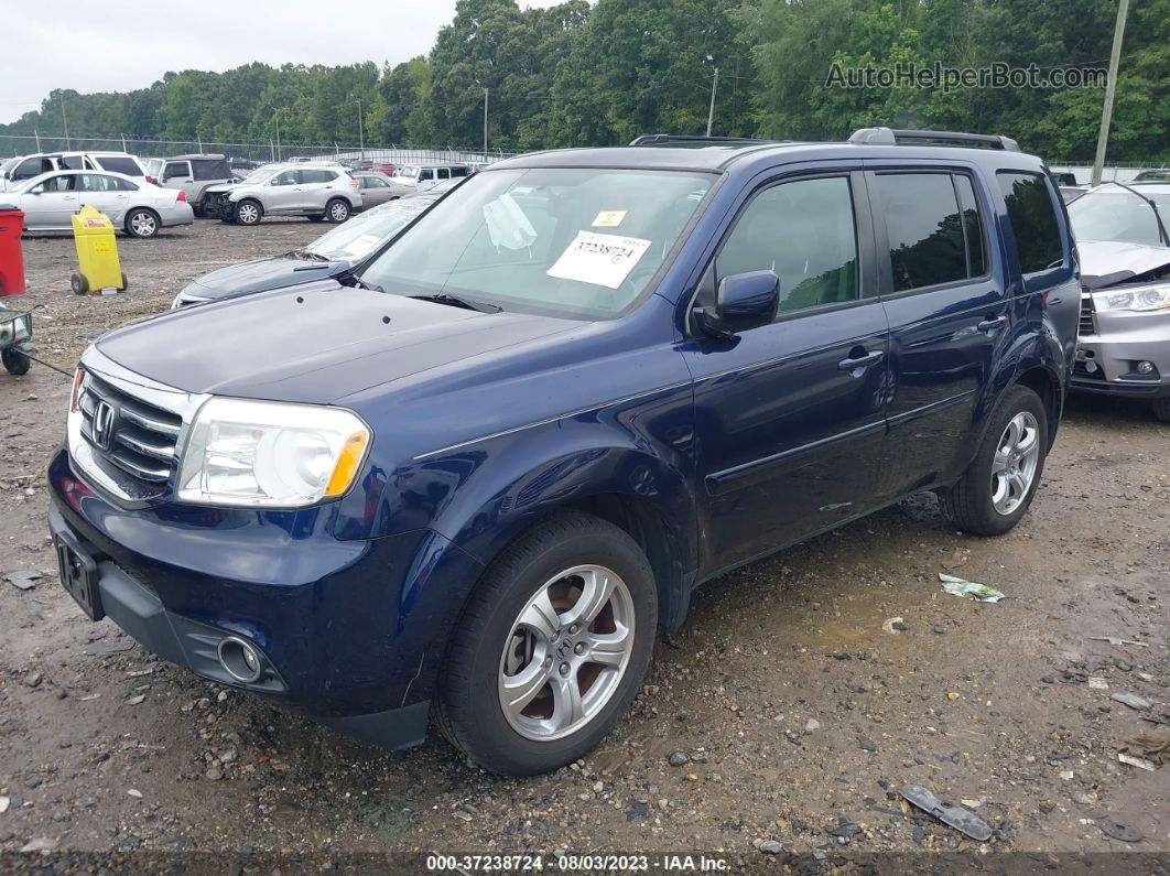 2013 Honda Pilot Ex-l Blue vin: 5FNYF3H59DB015056