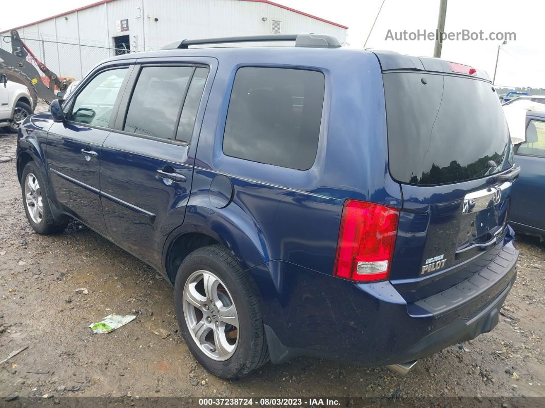 2013 Honda Pilot Ex-l Blue vin: 5FNYF3H59DB015056