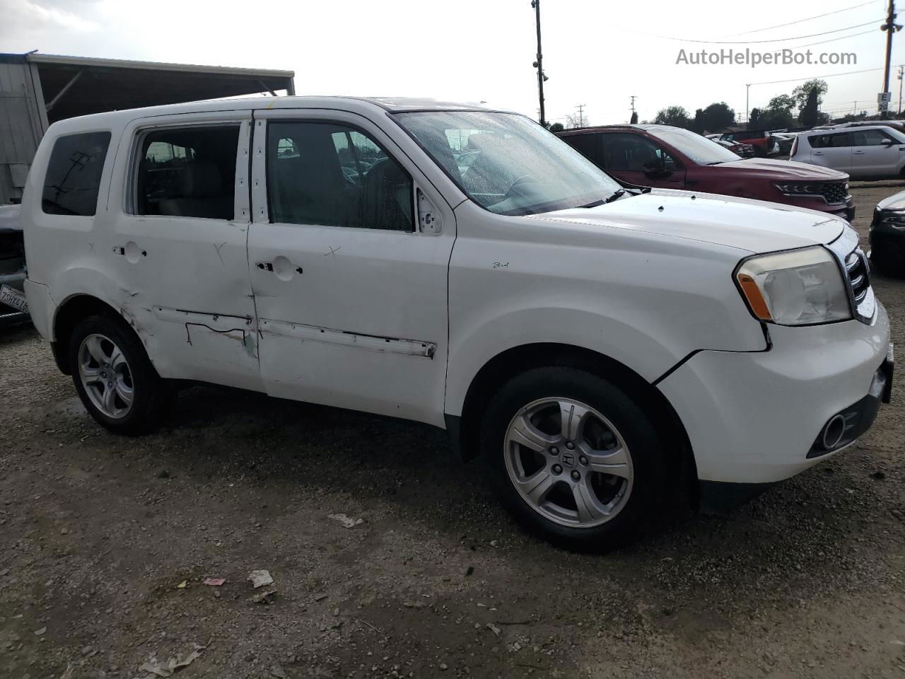 2015 Honda Pilot Exl White vin: 5FNYF3H59FB011768