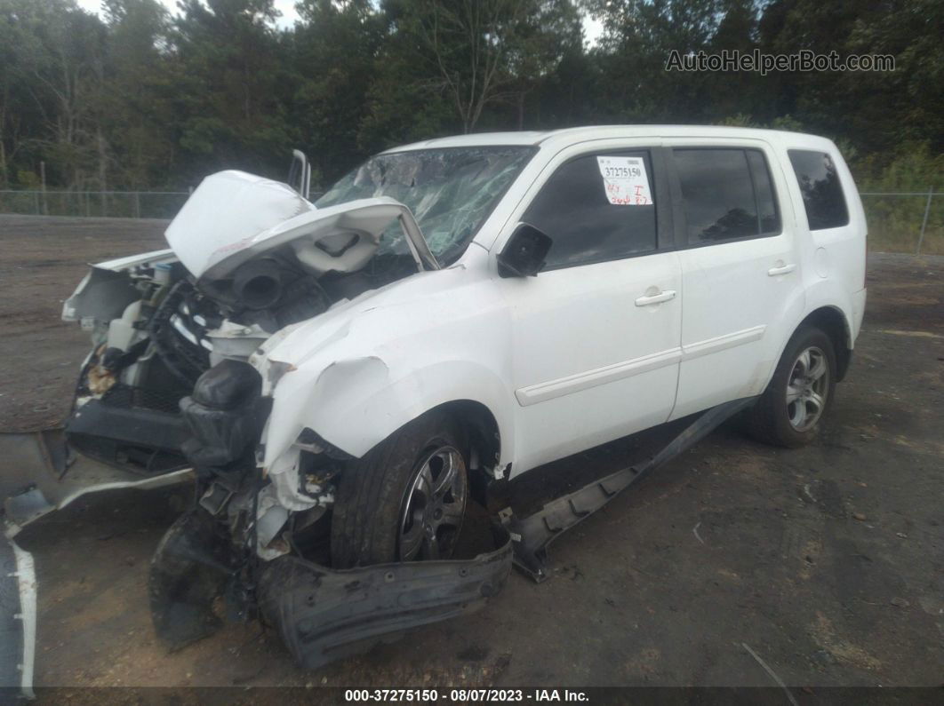 2015 Honda Pilot Ex-l White vin: 5FNYF3H59FB022429