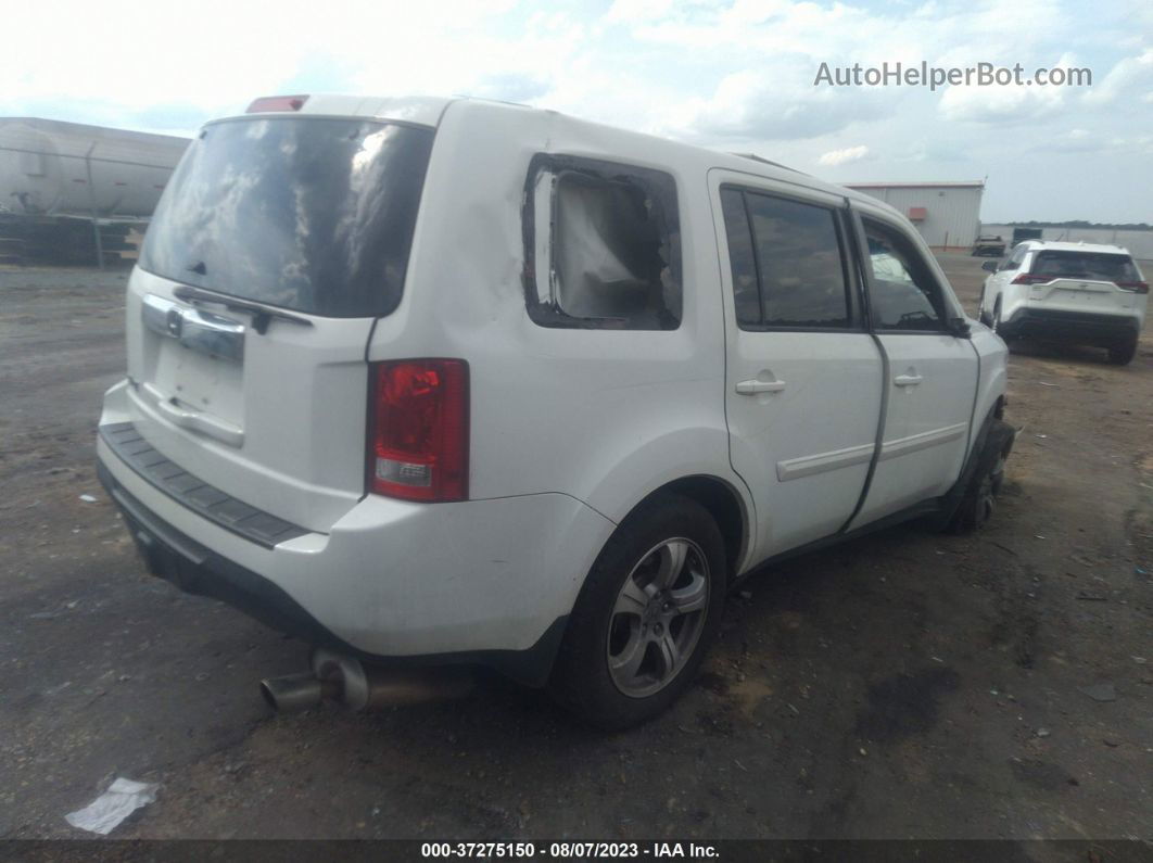 2015 Honda Pilot Ex-l White vin: 5FNYF3H59FB022429