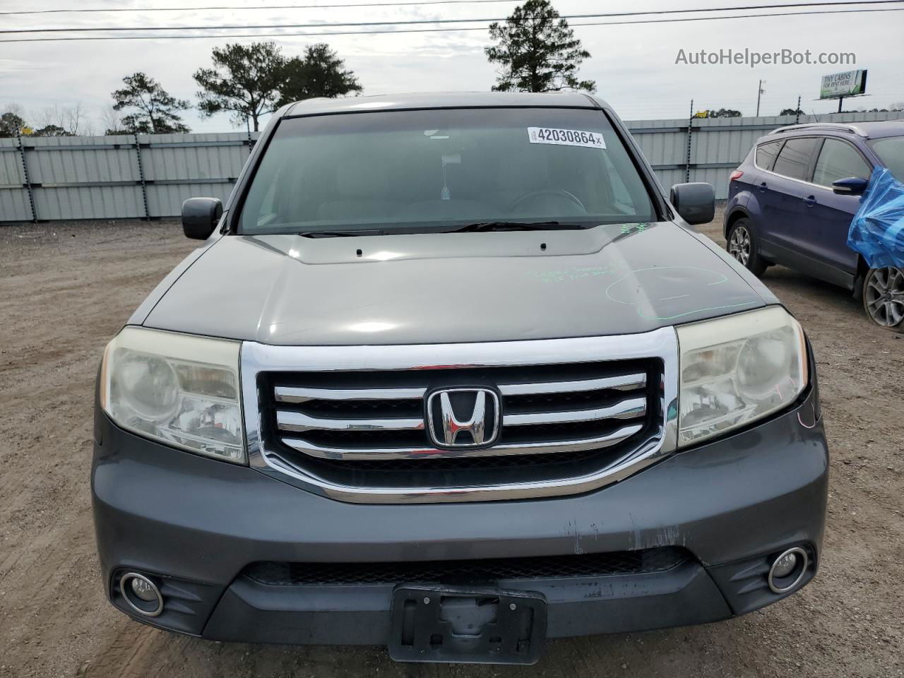 2013 Honda Pilot Exl Gray vin: 5FNYF3H5XDB014837