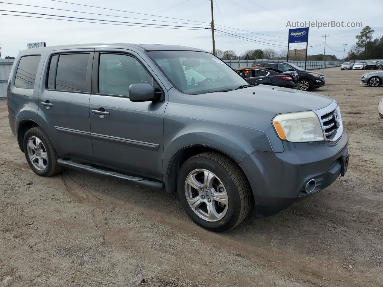 2013 Honda Pilot Exl Gray vin: 5FNYF3H5XDB014837