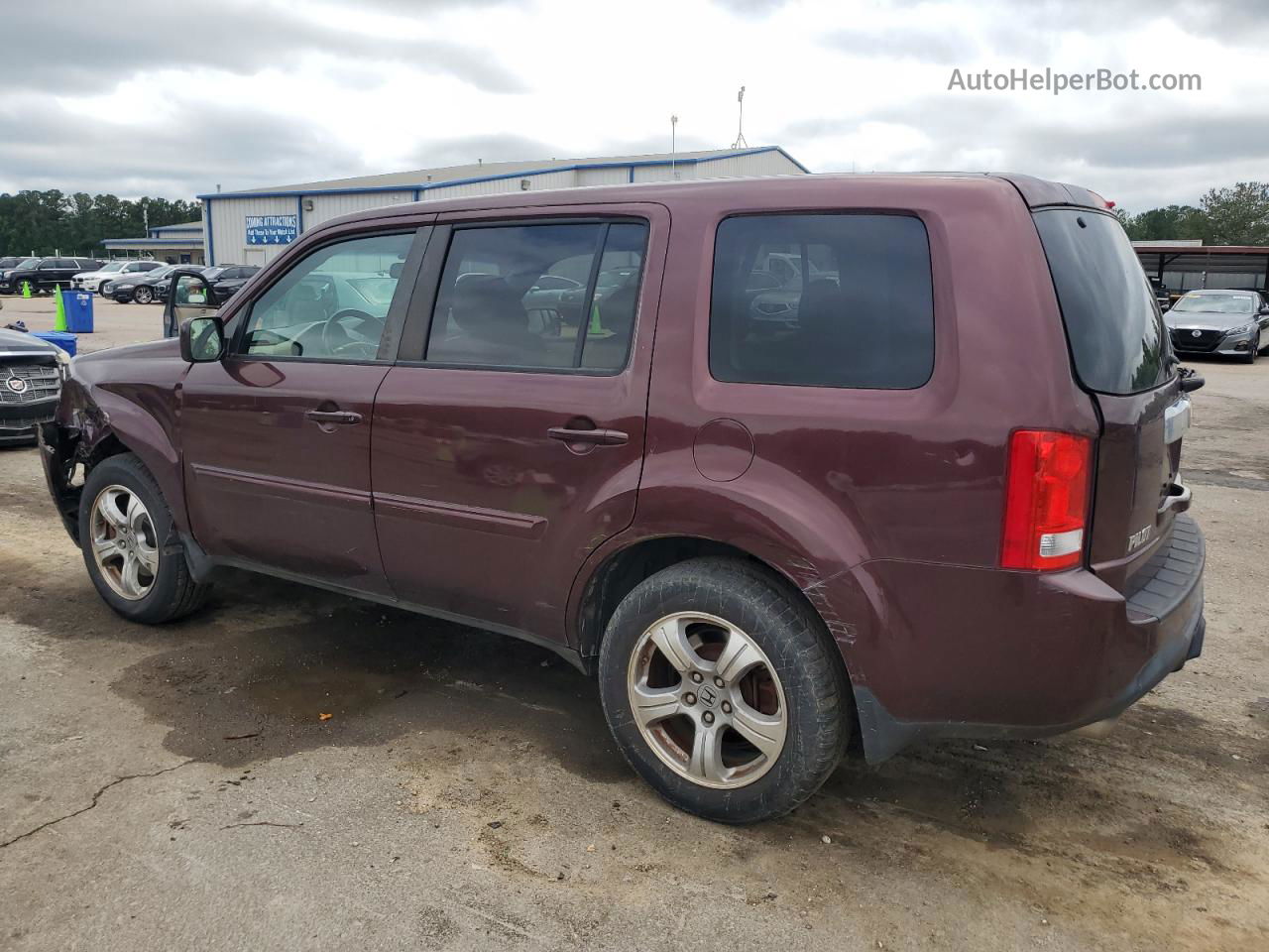 2013 Honda Pilot Exl Burgundy vin: 5FNYF3H5XDB015776