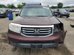 2013 Honda Pilot Exl Burgundy vin: 5FNYF3H5XDB015776