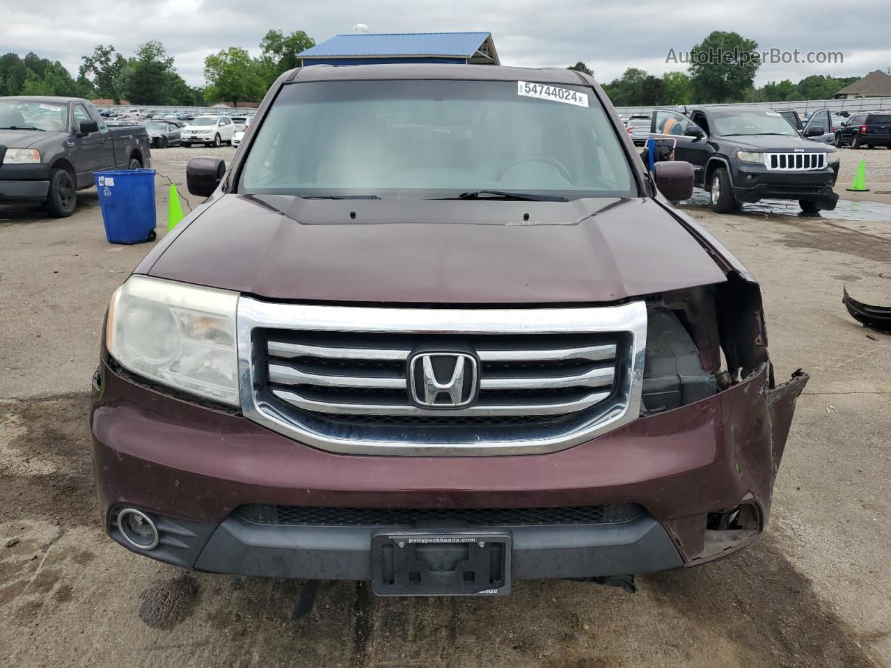 2013 Honda Pilot Exl Burgundy vin: 5FNYF3H5XDB015776