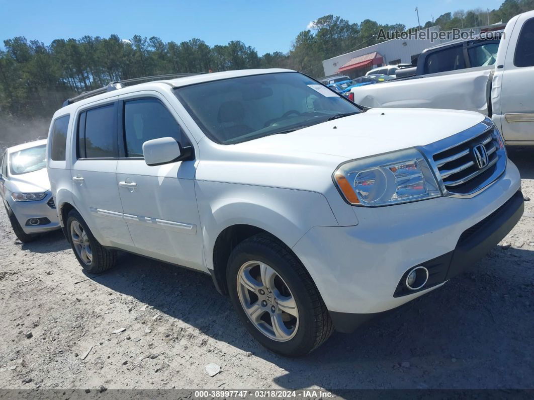 2013 Honda Pilot Ex-l White vin: 5FNYF3H5XDB028513